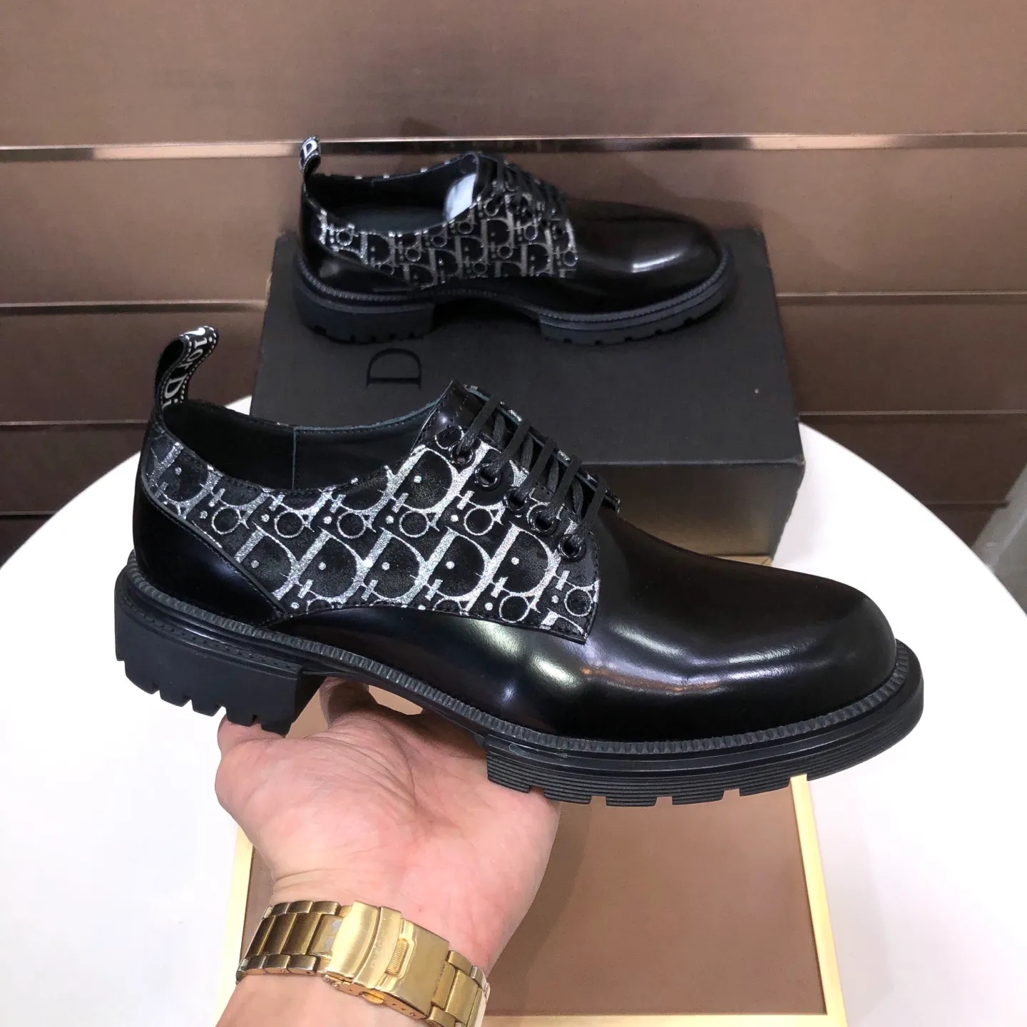 Men's shoes 💰720💰[Dior] (water-dyed cowhide lining) Dior original 1:1 high-quality factory, imported original materials, imported raw cowhide, water-dyed cowhide lining, original TPU outsole, code number: 38-44 (45 customized)